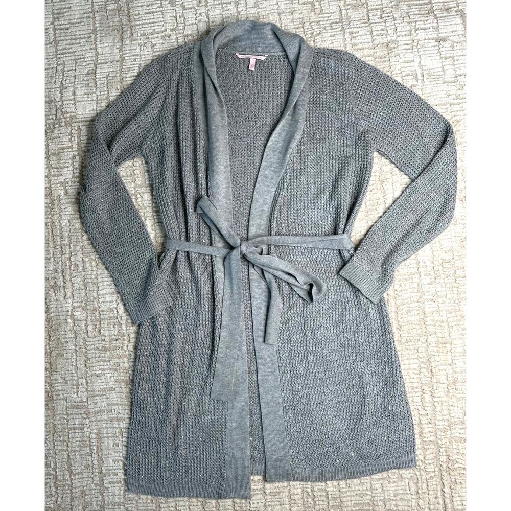 Victorias Secret: Gray Sequined Knit Cardigan
